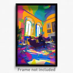 Art Poster - Simplistic Ballroom (Psychedelic Trippy Weird 11x17 Print)