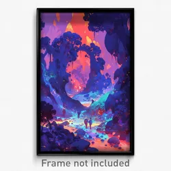 Art Poster - Dark Cavern (Psychedelic Trippy Weird 11x17 Print)