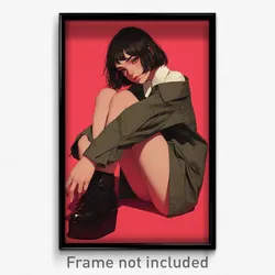 Art Poster - Girl Feeling Aversion Wearing Rich Shoes (Print)