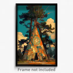 Art Poster - Strange Tepee (Psychedelic Trippy Weird 11x17 Print)