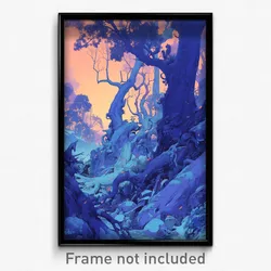 Art Poster - Detailed Woods (Psychedelic Trippy Weird 11x17 Print)
