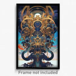 Art Poster - Dark Barony (Psychedelic Trippy Weird 11x17 Print)