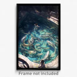 Art Poster - Distorted Pool (Psychedelic Trippy Weird 11x17 Print)