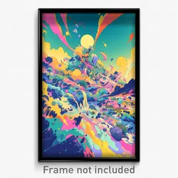 Art Poster - Crazy Lawn (Psychedelic Trippy Weird 11x17 Print)