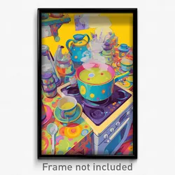 Art Poster - Famous Stove (Psychedelic Trippy Weird 11x17 Print)