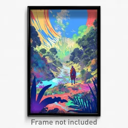 Art Poster - Exotic Strait (Psychedelic Trippy Weird 11x17 Print)