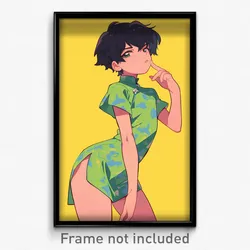 Anime Art Poster - Boy Feeling Loopy Wearing Marvelous Green Dress (Print)