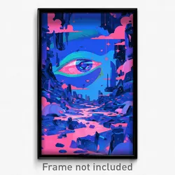 Art Poster - Gray Hideaway (Psychedelic Trippy Weird 11x17 Print)