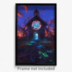 Art Poster - Colossal Outbuilding (Psychedelic Trippy Weird 11x17 Print)
