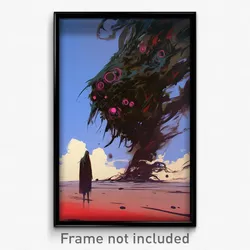 Art Poster - Haunting Sandbar (Psychedelic Trippy Weird 11x17 Print)