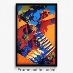 Art Poster - Bright Roof (Psychedelic Trippy Weird 11x17 Print)