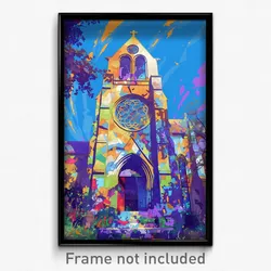 Art Poster - Elegant Church (Psychedelic Trippy Weird 11x17 Print)