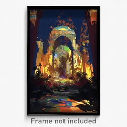 Art Poster - Complex Mosque (Psychedelic Trippy Weird 11x17 Print)