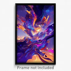 Art Poster - Energetic Vinyl Record (Psychedelic Trippy Weird 11x17 Print)