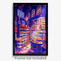 Art Poster - Amazing Bakery (Psychedelic Trippy Weird 11x17 Print)