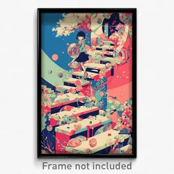 Art Poster - Impressive Ladder (Psychedelic Trippy Weird 11x17 Print)