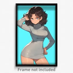 Anime Art Poster - Woman Feeling Loopy Wearing Admirable Grey Leota (Print)