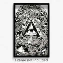Art Poster - Triangular Barracks (Psychedelic Trippy Weird 11x17 Print)