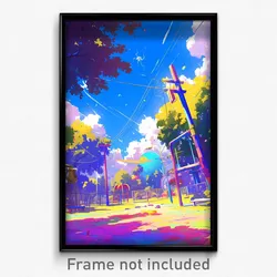Art Poster - Animated Park (Psychedelic Trippy Weird 11x17 Print)