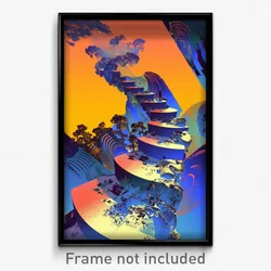 Art Poster - Ample Hills (Psychedelic Trippy Weird 11x17 Print)