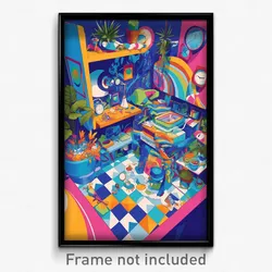 Art Poster - Large Haberdashery (Psychedelic Trippy Weird 11x17 Print)