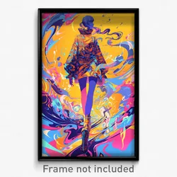 Art Poster - Infinite Catwalk (Psychedelic Trippy Weird 11x17 Print)