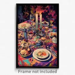 Art Poster - Clear Table (Psychedelic Trippy Weird 11x17 Print)