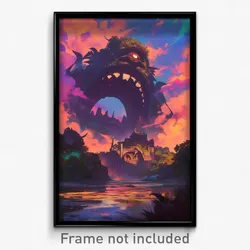 Art Poster - Bumpy Dam (Psychedelic Trippy Weird 11x17 Print)