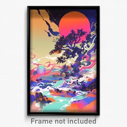Art Poster - Harmonious Runoff (Psychedelic Trippy Weird 11x17 Print)