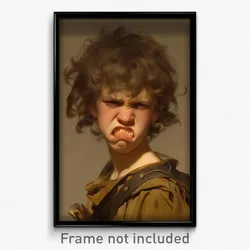 Art Poster - Boy Feeling Angry Wearing Zealous Sash (Print)