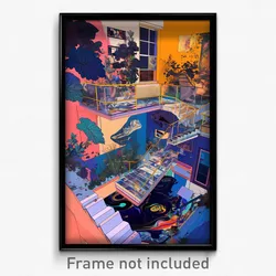 Art Poster - Liquid Swedish Architecture (Psychedelic Trippy Weird 11x17 Print)