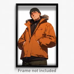Anime Art Poster - Man Feeling Bewildered Wearing Active Winter Uniform (Print)