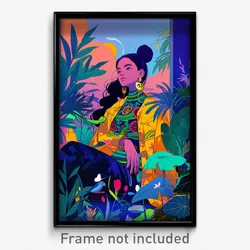 Art Poster - Exotic Hideaway (Psychedelic Trippy Weird 11x17 Print)