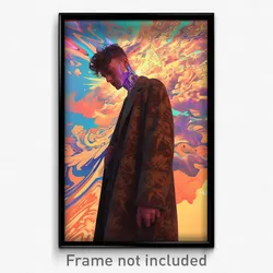 Art Poster - Man Feeling Rattled Wearing Glamorous Brown Coat (Print)