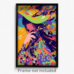 Anime Art Poster - Girl Feeling Indifference Wearing Superb Tulip Hat (Print)