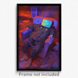 Art Poster - Dark Pillow (Psychedelic Trippy Weird 11x17 Print)