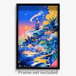 Art Poster - Adorable Ocean (Psychedelic Trippy Weird 11x17 Print)