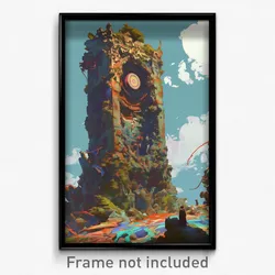 Art Poster - Unique Tower (Psychedelic Trippy Weird 11x17 Print)