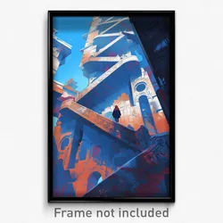 Art Poster - Distant Portcullis (Psychedelic Trippy Weird 11x17 Print)