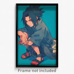 Anime Art Poster - Boy Feeling Powerless Wearing Noteworthy Red Footwear (Print)