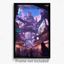 Art Poster - Stupendous Marketplace (Psychedelic Trippy Weird 11x17 Print)
