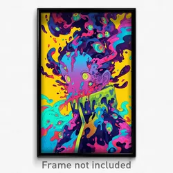 Art Poster - Lovely Spaghetti (Psychedelic Trippy Weird 11x17 Print)