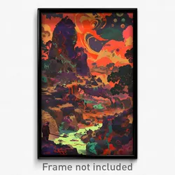 Art Poster - Warlike Mesa (Psychedelic Trippy Weird 11x17 Print)