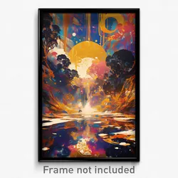 Art Poster - Angelic Hideaway (Psychedelic Trippy Weird 11x17 Print)
