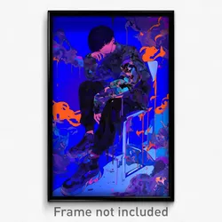 Art Poster - Boy Feeling Modesty Wearing Burly Tactical Clothes (Print)
