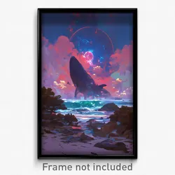 Art Poster - Unsightly Coast (Psychedelic Trippy Weird 11x17 Print)