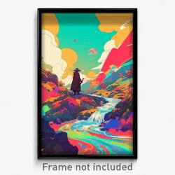Art Poster - Worldly Trench (Psychedelic Trippy Weird 11x17 Print)