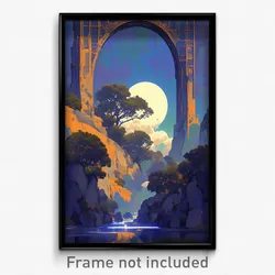 Art Poster - Classic Bridge (Psychedelic Trippy Weird 11x17 Print)