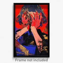 Art Poster - Man Feeling Aggressive Wearing Adorable Red Gloves (Print)