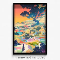 Art Poster - Multicolored Meeting Place (Psychedelic Trippy Weird 11x17 Print)